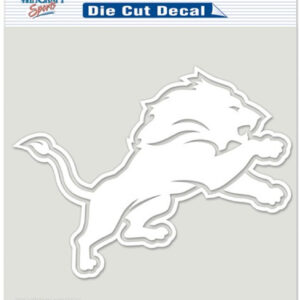 Detroit Lions Decal 8x8 Die Cut White