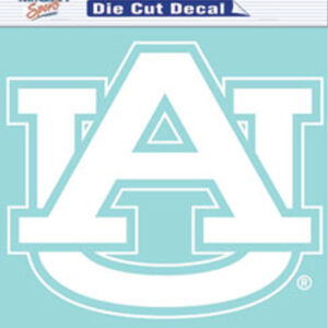 Auburn Tigers Decal 8x8 Die Cut White