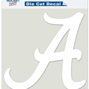 Alabama Crimson Tide Decal 8x8 Die Cut White
