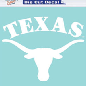 Texas Longhorns Decal 8x8 Die Cut White