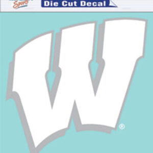 Wisconsin Badgers Decal 8x8 Die Cut White