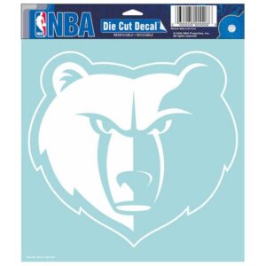 Memphis Grizzlies Decal 8x8 Perfect Cut White