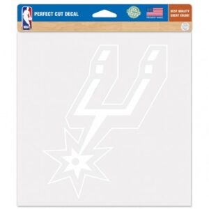San Antonio Spurs Decal 8x8 Perfect Cut White