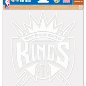 Sacramento Kings Decal 8x8 Die Cut White