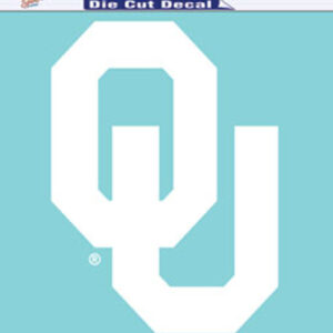 Oklahoma Sooners Decal 8x8 Die Cut White