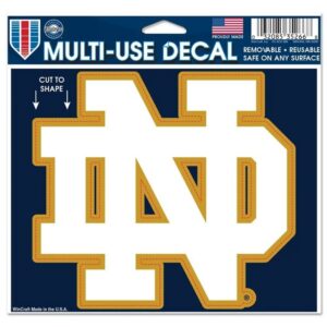 Notre Dame Fighting Irish Decal 5x6 Multi Use Color Cut to Logo