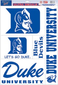 Duke Blue Devils Decal 11x17 Multi Use 5 Piece