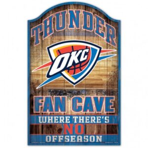 Oklahoma City Thunder Sign 11x17 Wood Fan Cave Design