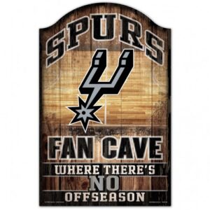 San Antonio Spurs Sign 11x17 Wood Fan Cave Design