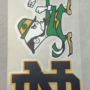 Notre Dame Fighting Irish Set of 2 Die Cut Decals