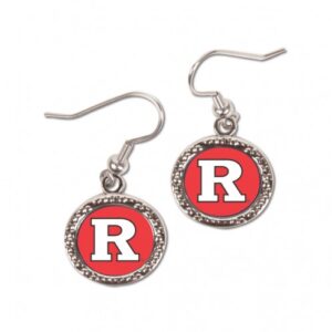 Rutgers Scarlet Knights Earrings Round Style