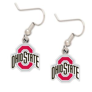 Ohio State Buckeyes Earrings Dangle Style Logo Design
