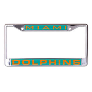 Miami Dolphins License Plate Frame - Inlaid