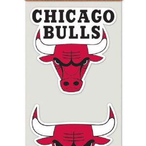 Chicago Bulls Decal 4x4 Die Cut Set of 2