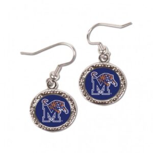 Memphis Tigers Earrings Round Style