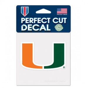 Miami Hurricanes Decal 4x4 Perfect Cut Color
