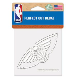 New Orleans Pelicans Decal 4x4 Perfect Cut White