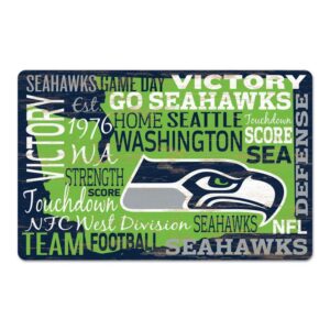 Seattle Seahawks Sign 11x17 Wood Wordage Design