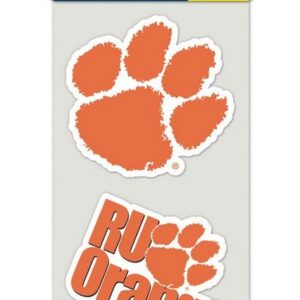 Clemson Tigers Decal 4x4 Perfect Cut Set of 2