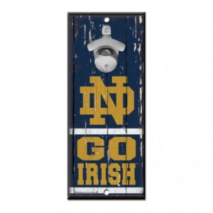 Notre Dame Fighting Irish Sign Wood 5x11 Bottle Opener
