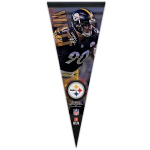 Pittsburgh Steelers Pennant 12x30 Premium Style TJ Watt Alternate