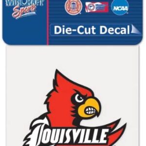 Louisville Cardinals Decal 4x4 Perfect Cut Color