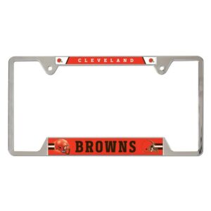Cleveland Browns License Plate Frame Metal