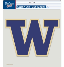 Washington Huskies Decal 8x8 Perfect Cut Color
