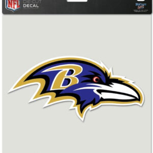 Baltimore Ravens Decal 8x8 Die Cut Color