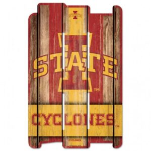Iowa State Cyclones Sign 11x17 Wood Fence Style