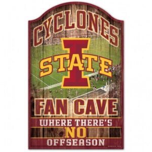 Iowa State Cyclones Sign 11x17 Wood Fan Cave Design