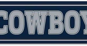 Dallas Cowboys Sign 3.75x19 Plastic Street Style