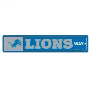 Detroit Lions Sign 3.75x19 Plastic Street Style
