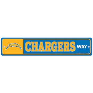 Los Angeles Chargers Sign 3.75x19 Plastic Street Style