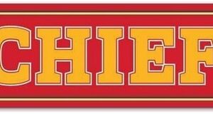 Kansas City Chiefs Sign 3.75x19 Plastic Street Style