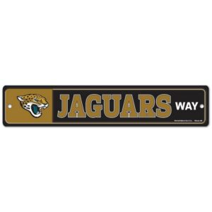 Jacksonville Jaguars Sign 3.75x19 Plastic Street Style