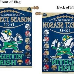 Notre Dame Fighting Irish Banner 27x37 Vertical 2012 Perfect Season