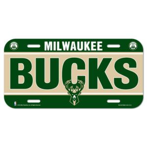 Milwaukee Bucks License Plate Plastic