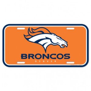 Denver Broncos License Plate Plastic