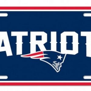 New England Patriots License Plate Plastic