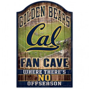 California Golden Bears Sign 11x17 Wood Fan Cave Design
