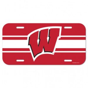 Wisconsin Badgers License Plate Plastic