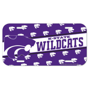 Kansas State Wildcats License Plate Plastic
