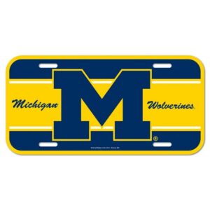 Michigan Wolverines License Plate Plastic