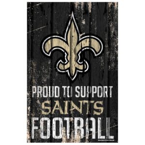 New Orleans Saints Sign 11x17 Wood Proud to Support Design