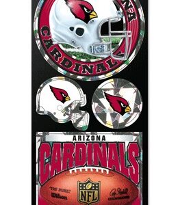 Arizona Cardinals Decal 4x11 Die Cut Prismatic Style