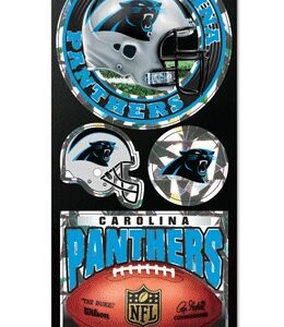 Carolina Panthers Decal 4x11 Die Cut Prismatic Style