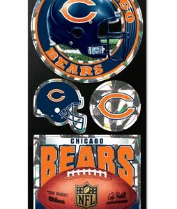 Chicago Bears Decal 4x11 Die Cut Prismatic Style