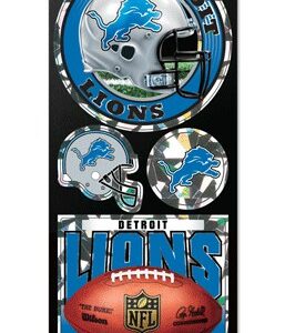 Detroit Lions Decal 4x11 Die Cut Prismatic Style
