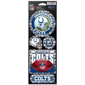 Indianapolis Colts Decal 4x11 Die Cut Prismatic Style